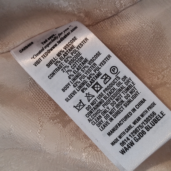 😍EUC TED BAKER LONDON Blubele Sequined Cropped Cocktail Jacket, White/Gold, 0 - Picture 13 of 15